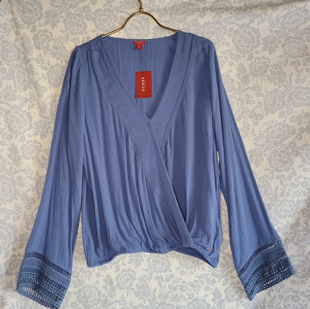 Guess Women's Top Blue XL